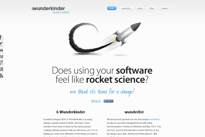 6 Wunderkinder website preview